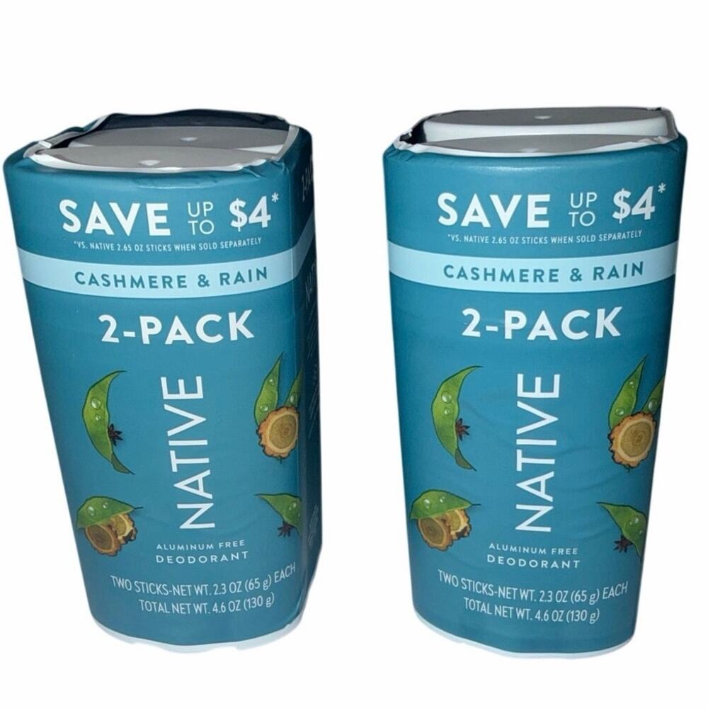 Native Invisible Solid Deodorant Cashmere & Rain 2 pks (4)